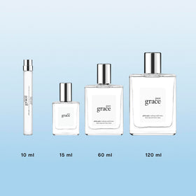 philosophy pure grace styled on bathroom shelf suggesting daily routine benefit: complements clean rituals