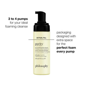 philosophy cleanser on bathroom counter staged with towel showing daily routine benefit