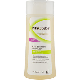 Phisoderm front bottle view showing label and 10-ounce size benefit
