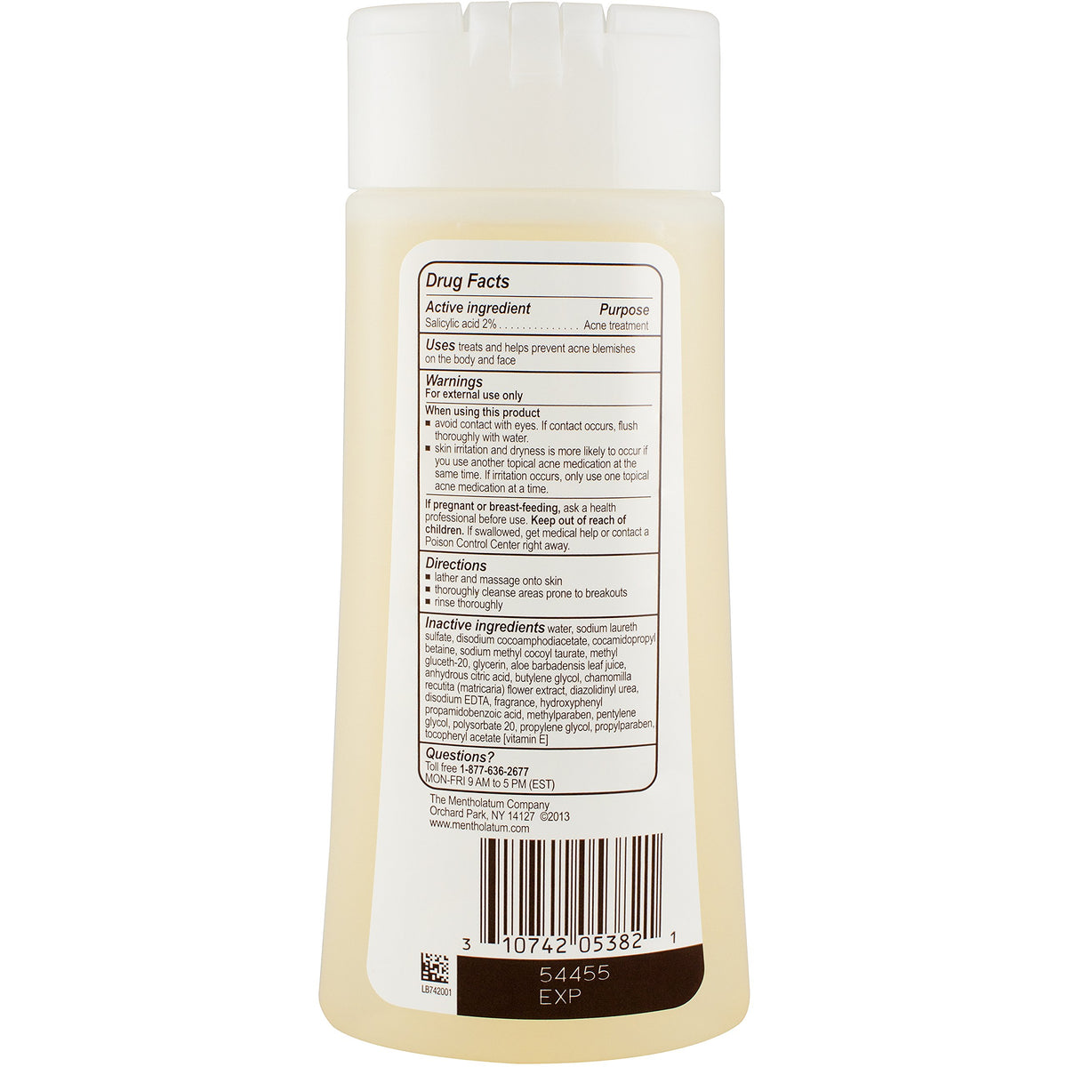 Phisoderm ingredients label close-up highlighting salicylic acid benefit