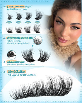PHKERATA close-up of soft thin band demonstrating comfortable, invisible wear under lashes