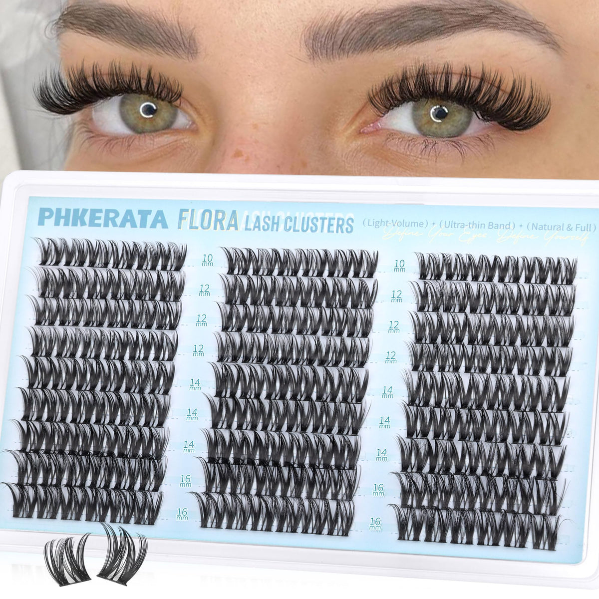 PHKERATA front packaging showing 162-flora clusters and product benefits