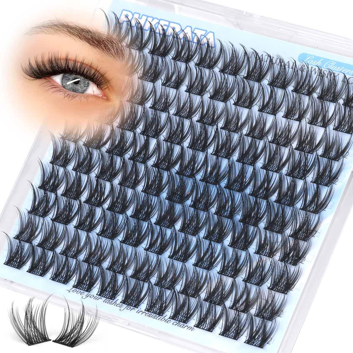PHKERATA front packaging showing cluster lash set and benefits