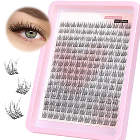 PHKERATA front packaging showing 180pcs wispy cluster lashes and simple benefit