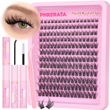 PHKERATA front packaging of wispy cluster kit shows included tools and benefits