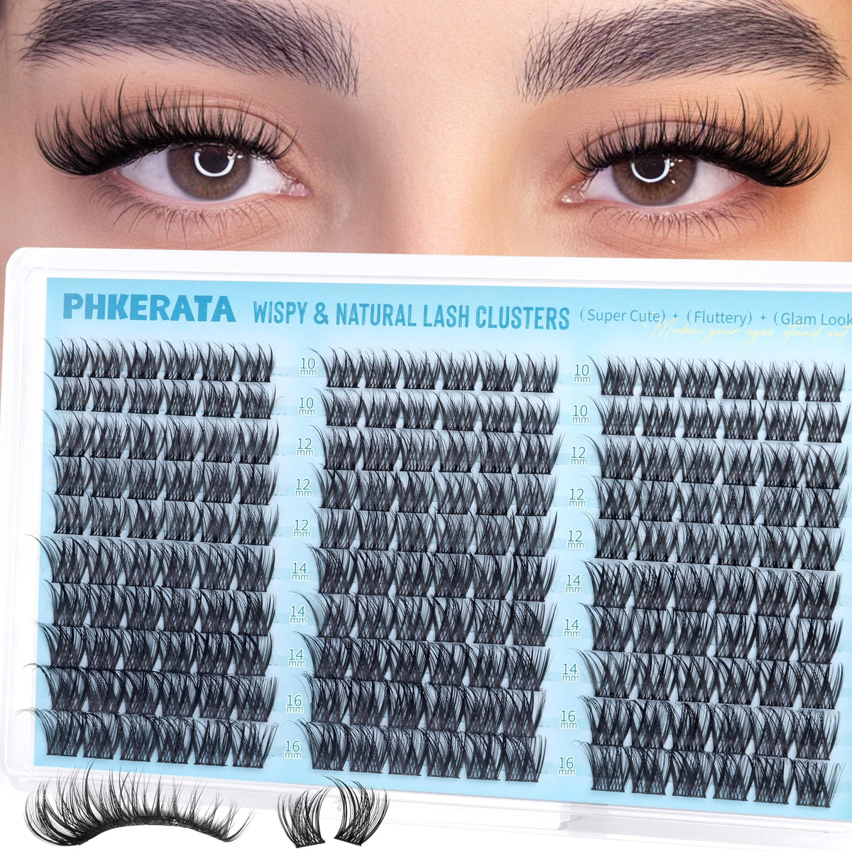 PHKERATA front packaging showing 180pcs and mixed lengths for flexible styling