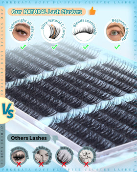 PHKERATA clusters being applied with tweezers for easy DIY salon finish