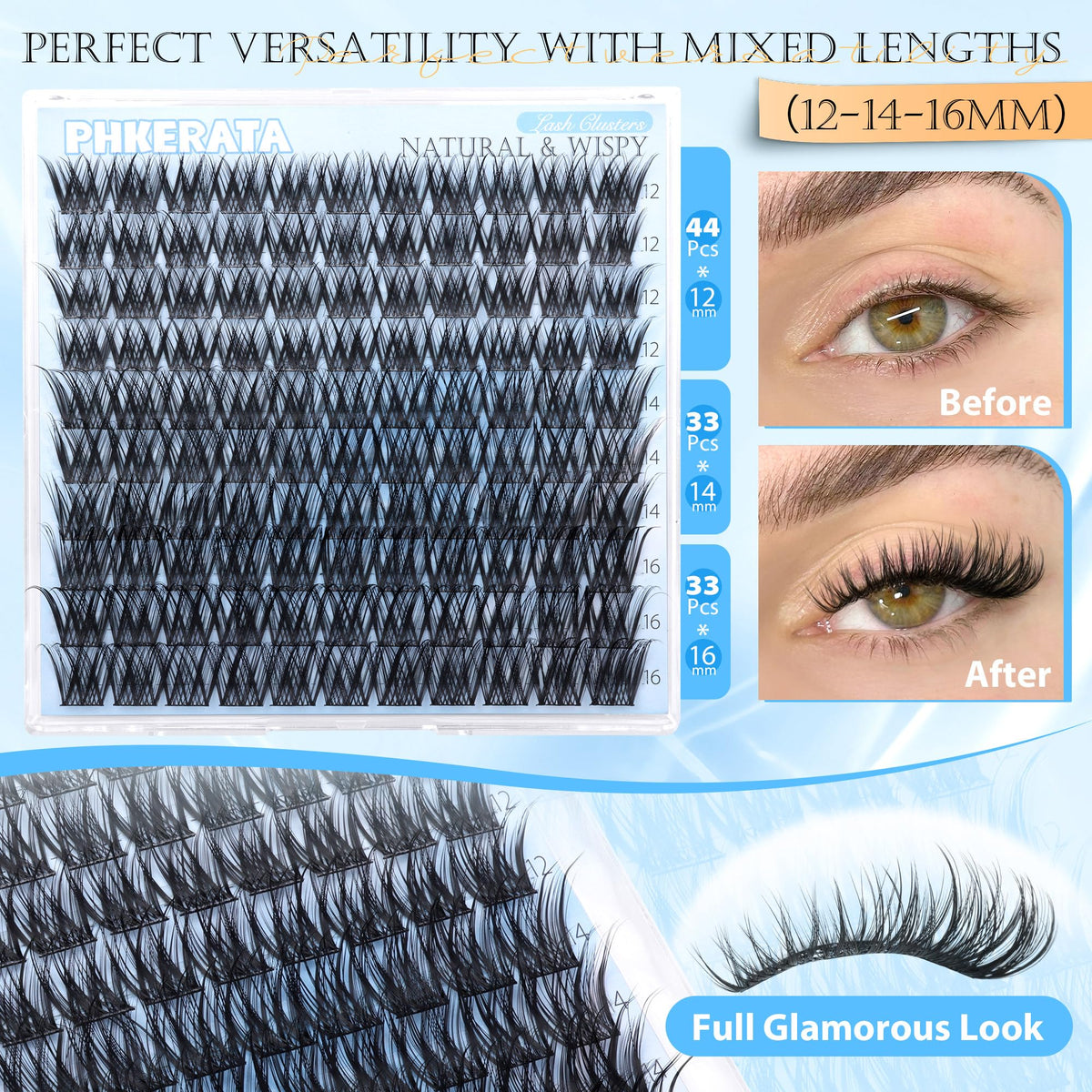 PHKERATA mixed-length tray 12mm 14mm 16mm for custom styling