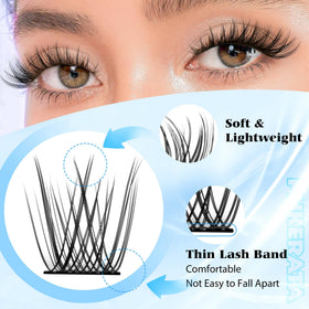 PHKERATA thin lash band detail showing discreet base and comfortable fit benefit