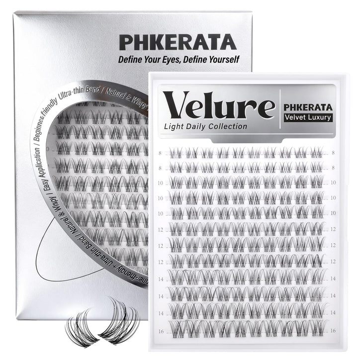 PHKERATA Velure front packaging showing 120pcs and size range, highlights convenience