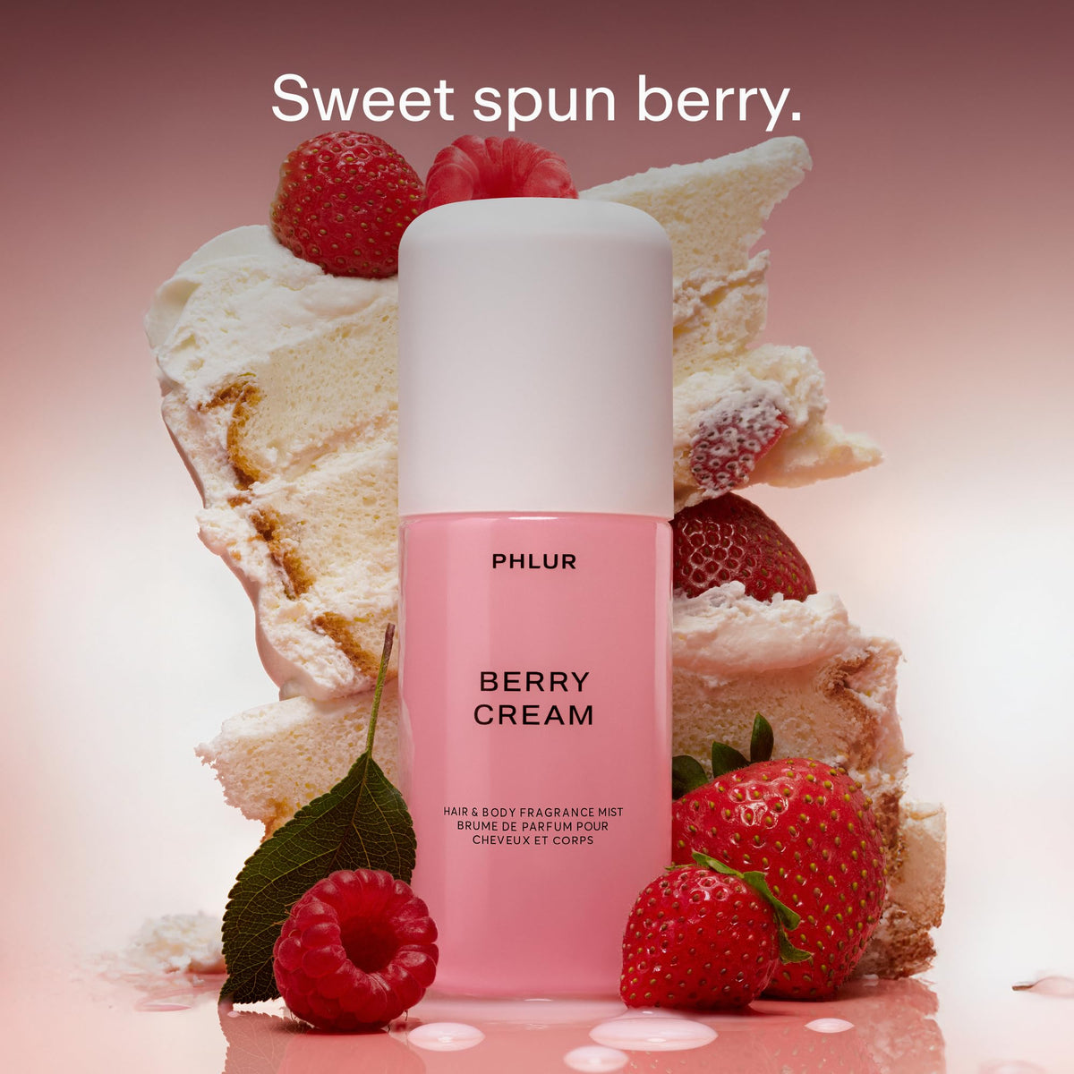 PHLUR spray closeup capturing fine mist dispersion for even fragrance coverage