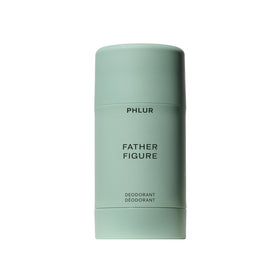 PHLUR Father Figure front view showing deodorant stick and clean design benefit