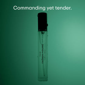 PHLUR label close-up highlighting fragrance name and small-batch detail for trust