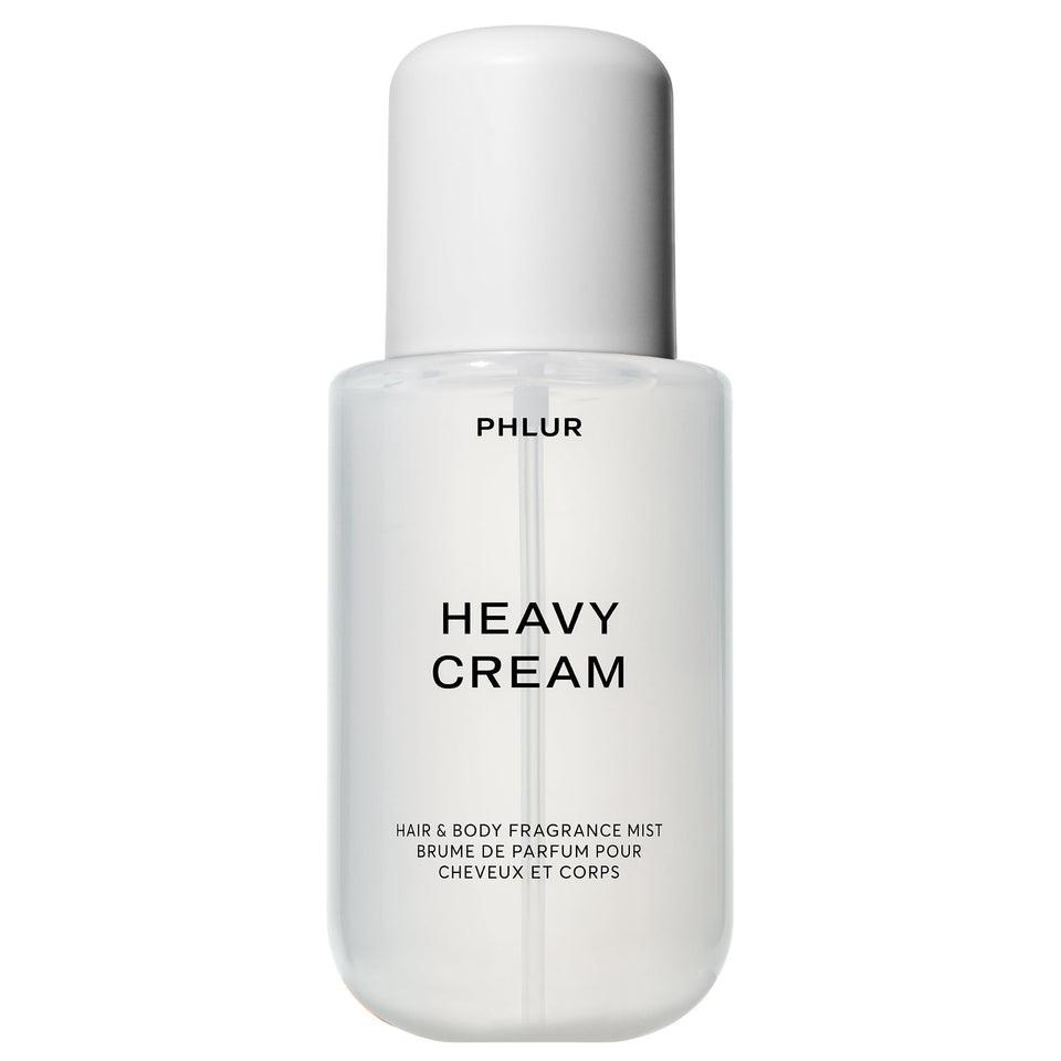 PHLUR bottle front view showing packaging and elegant design benefit: clear branding