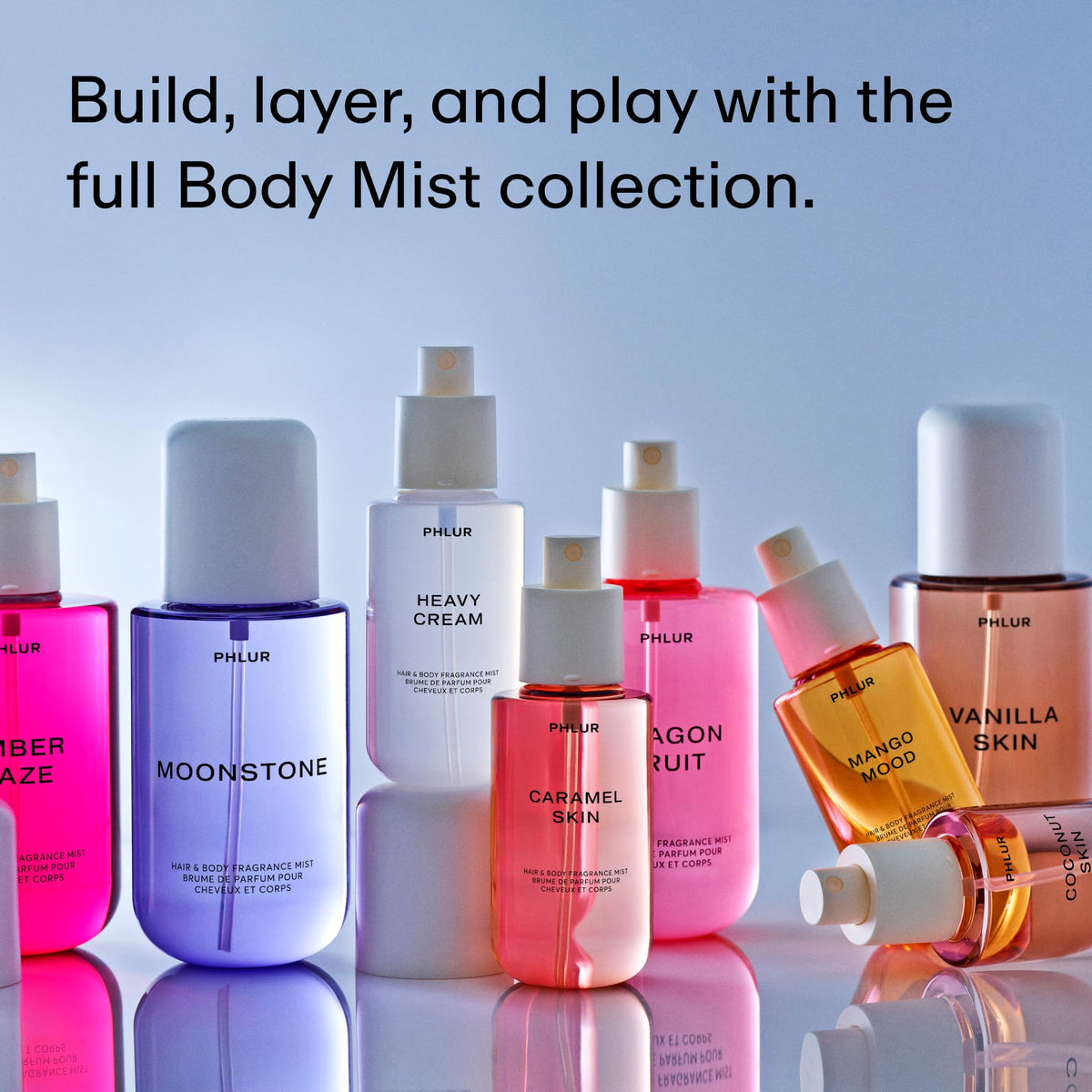 PHLUR bottle next to common objects showing 8 oz scale benefit: travel friendly size