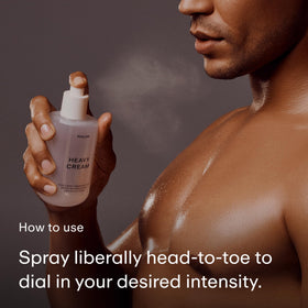 PHLUR mist on skin texture shot showing lightweight finish benefit: non-greasy feel