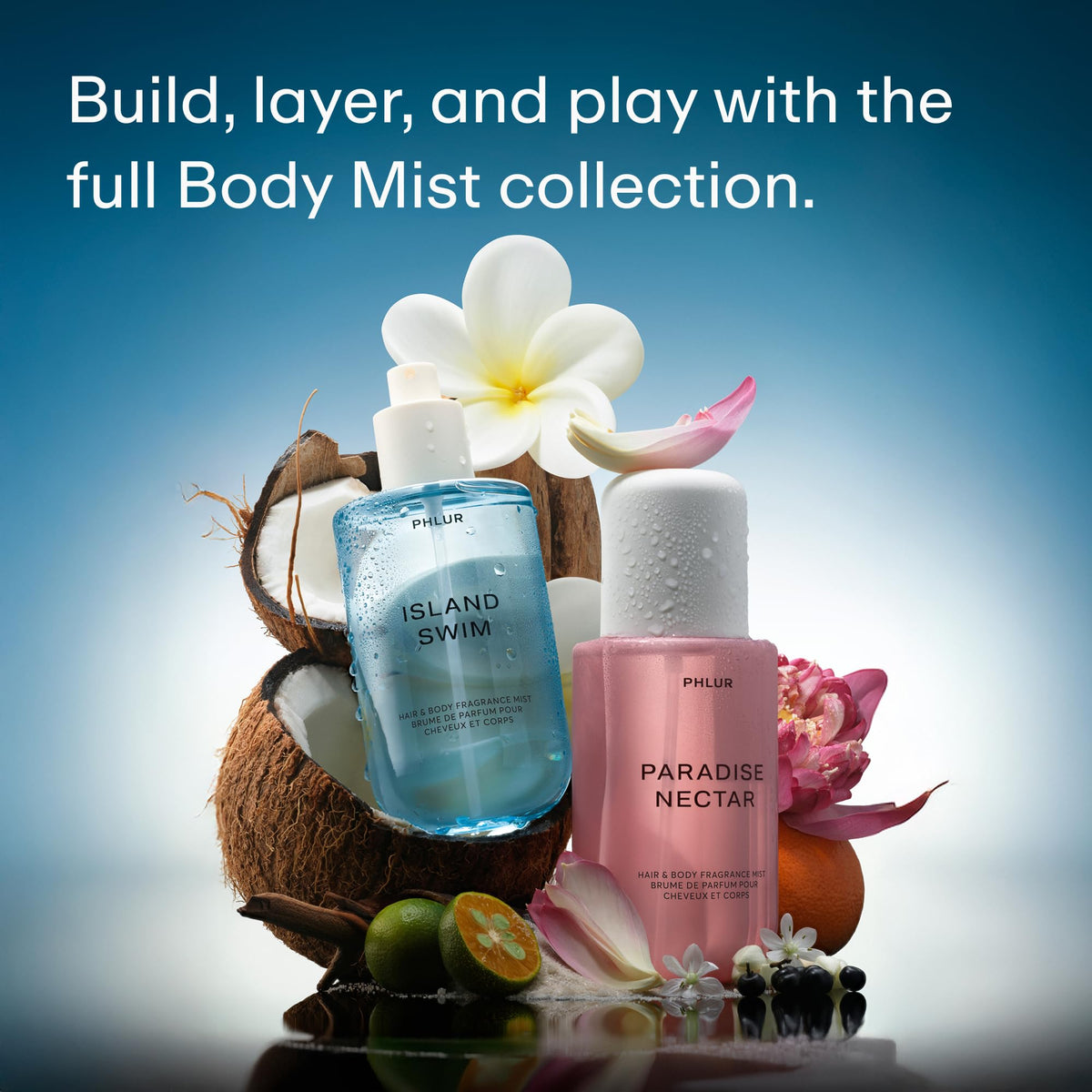 PHLUR mist on skin texture shot showing lightweight finish and comfortable wear