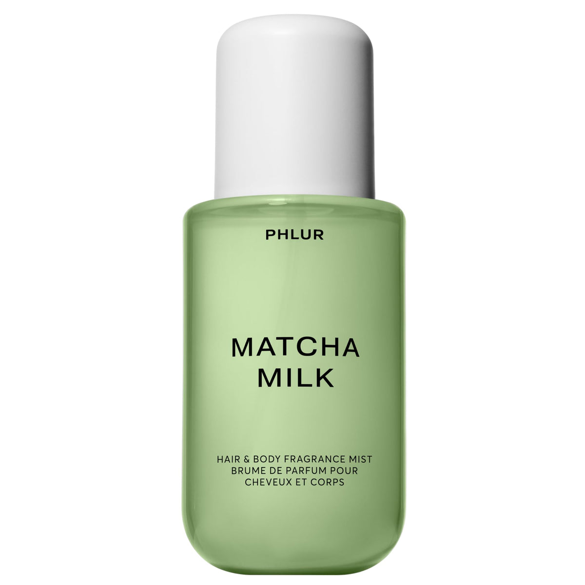 PHLUR Matcha Milk front bottle view showing clean design and fragrance benefit