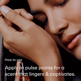 PHLUR close-up label showing scent name and notes, aiding ingredient transparency benefit