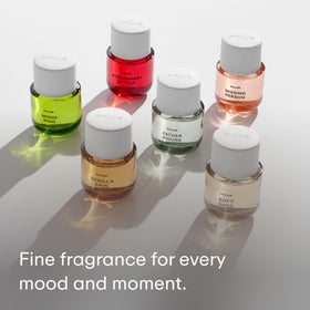PHLUR composition visual of key notes like jasmine and sandalwood, clarifies fragrance profile