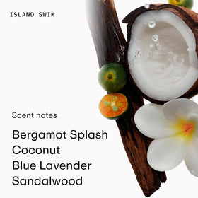 PHLUR Paradise Nectar label detail showing fragrance name and tropical imagery benefit