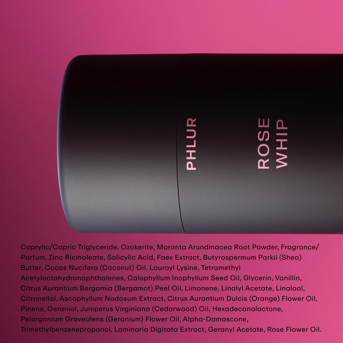 PHLUR scent notes with rose and pink pepper visualizing modern floral fragrance profile