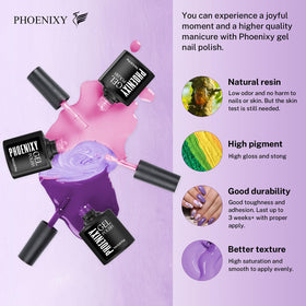 phoenixy close-up brush stroke on nail showing smooth texture and easy application