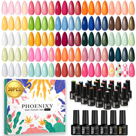 phoenixy front packaging showing full 30-piece kit and palette benefit