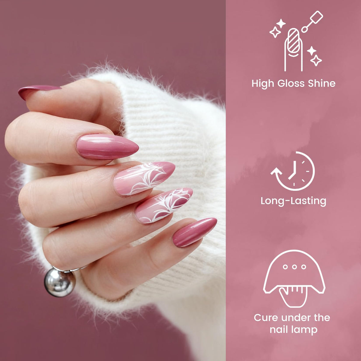 phoenixy matte topcoat finished nails showing soft satin look