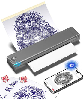 Phomemo M08F front view showing compact design and branding benefit portability