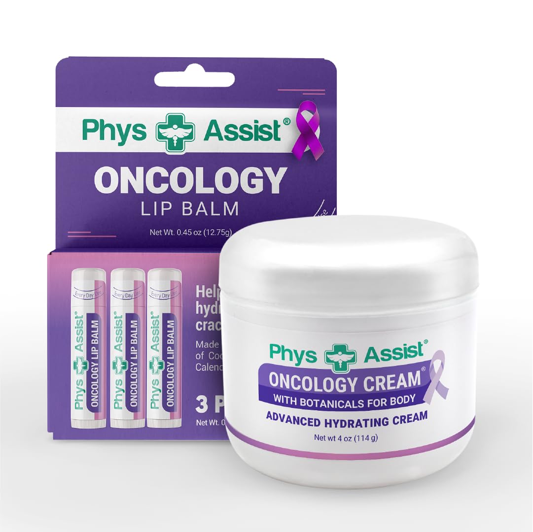 PhysAssist three-pack lip balm close-up showing portable soothing balms for chapped lips