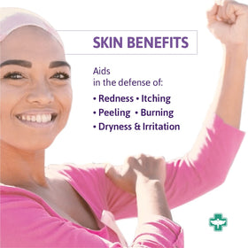 PhysAssist applying cream to forearm, fast-absorbing moisturization shown