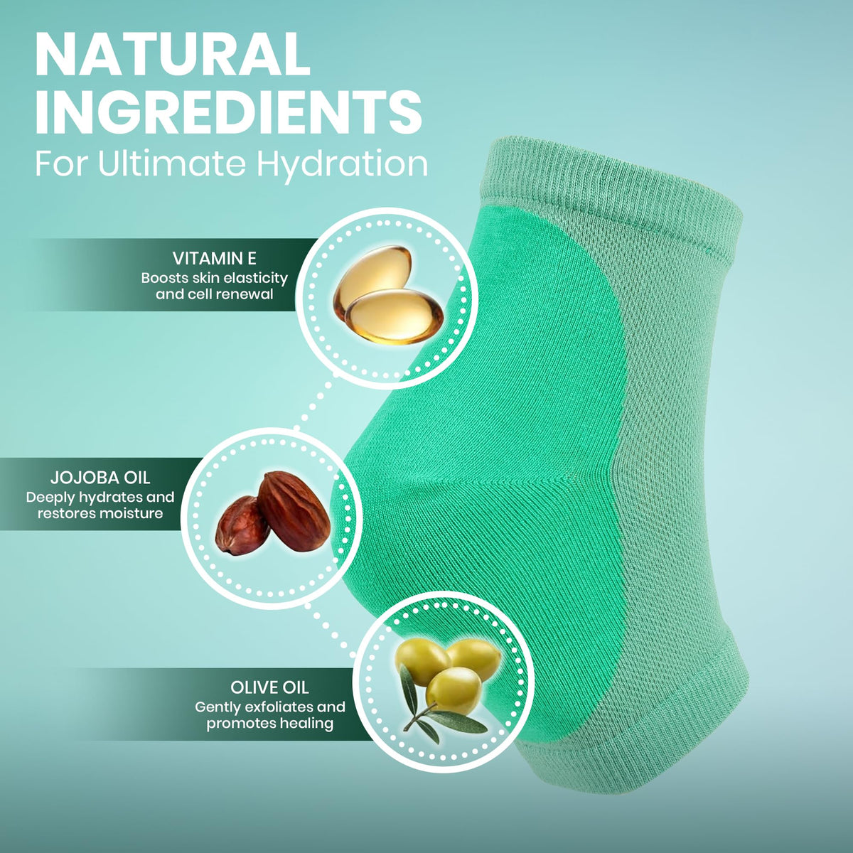 PhysFlex sock on foot detail highlighting comfortable fit and hydration