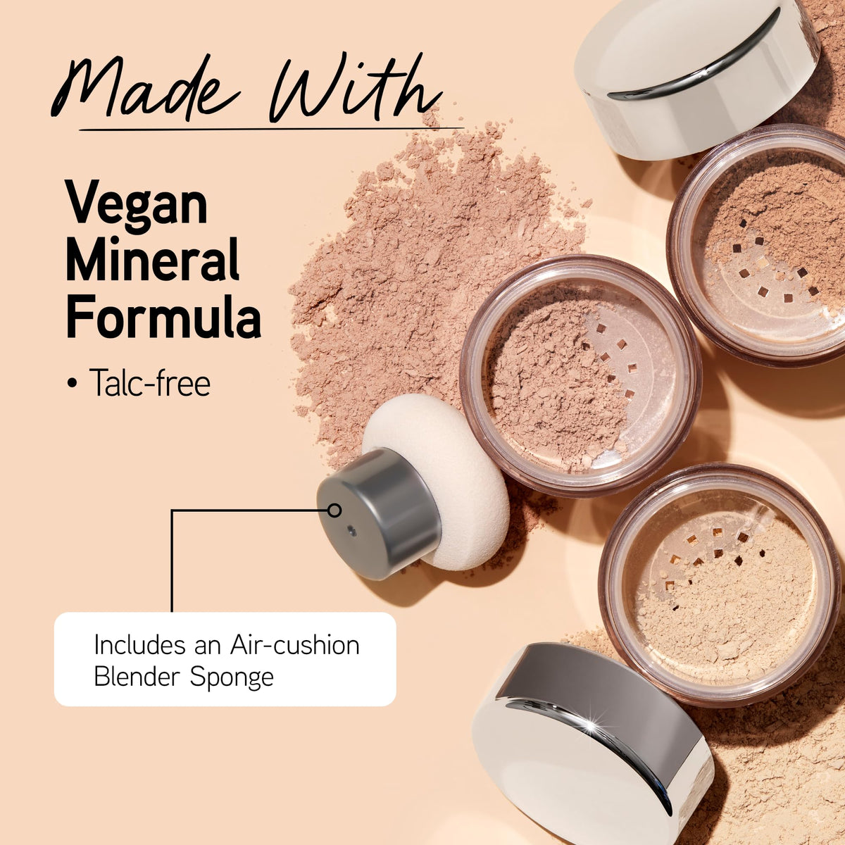 Applying Physicians Formula powder with brush for natural, buildable coverage