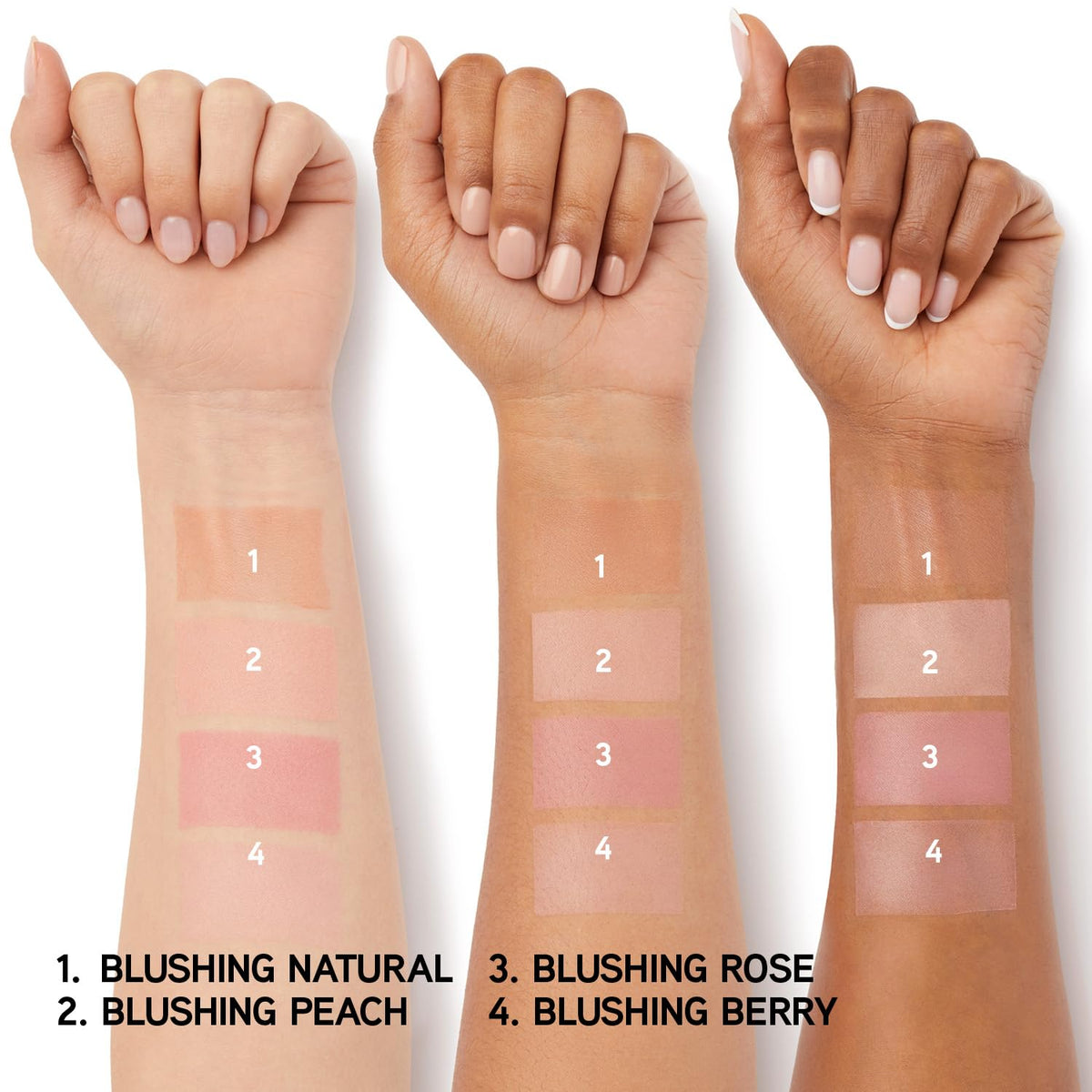 Physicians Formula brush picking up blended color from palette for seamless cheek application