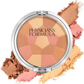 Physicians Formula compact front view showing Blushing Peach and travel-ready design
