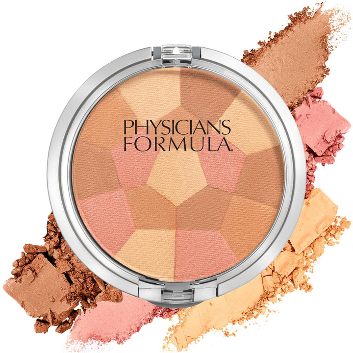 Physicians Formula compact front view showing Blushing Peach and travel-ready design