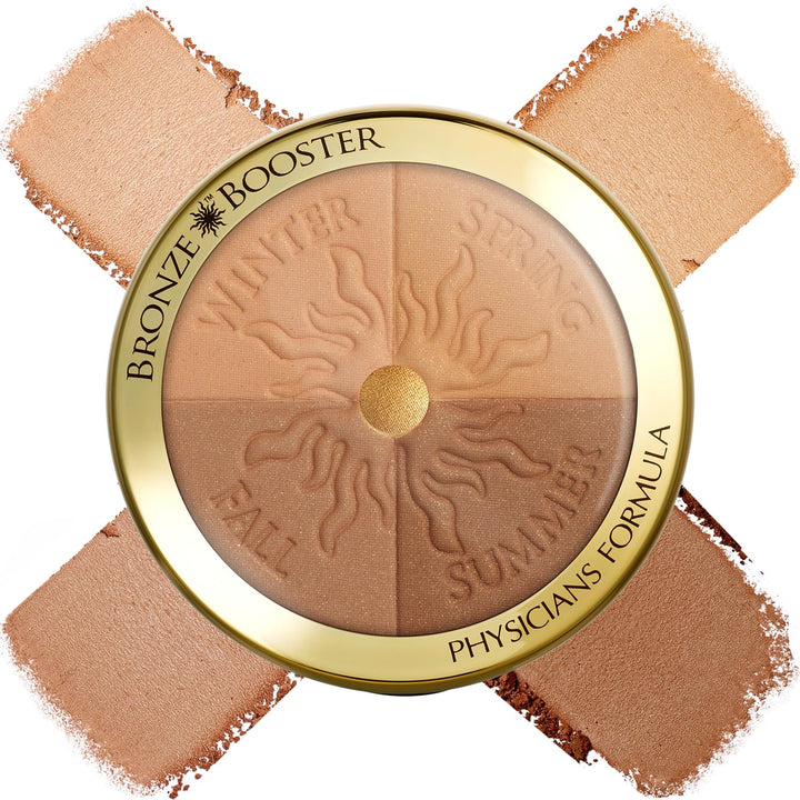 Physicians Formula compact front view showing four bronzing tones for customizable glow