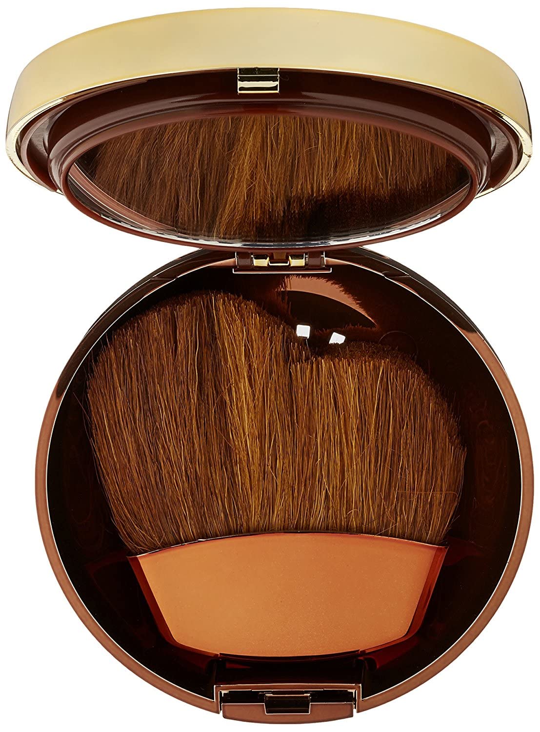 Model wearing Physicians Formula Bronze Booster demonstrating warm, seasonal tan boost