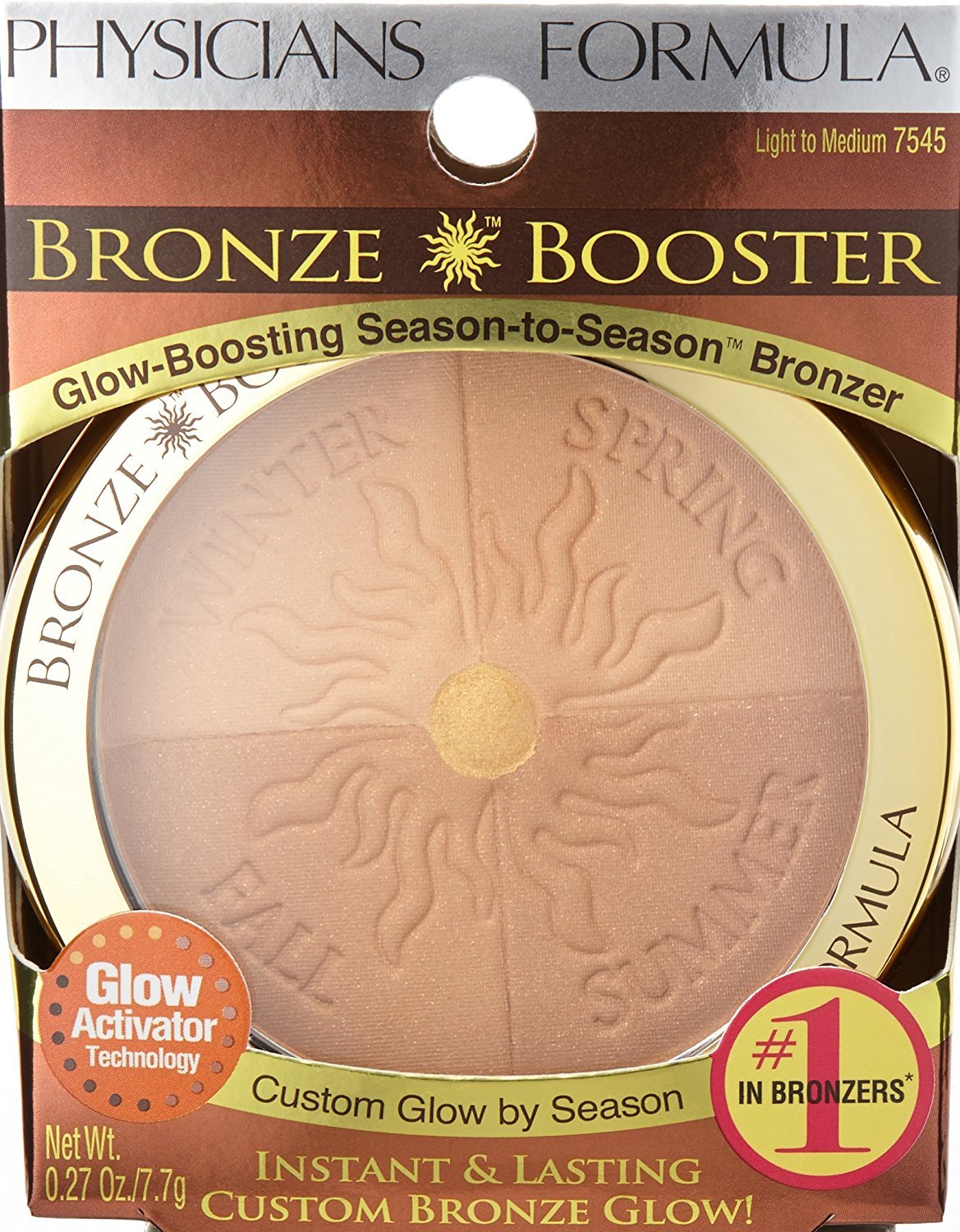 Physicians Formula bronzer on model in outdoor setting showcasing natural season-proof glow