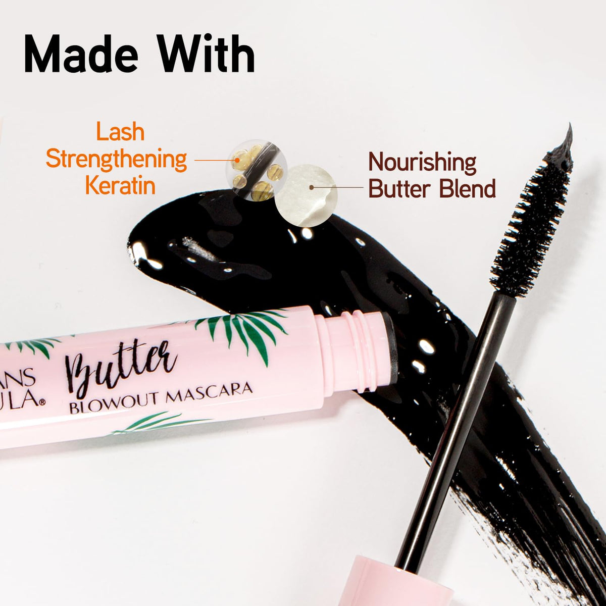 Physicians Formula ingredient label listing keratin and Amazonian butters