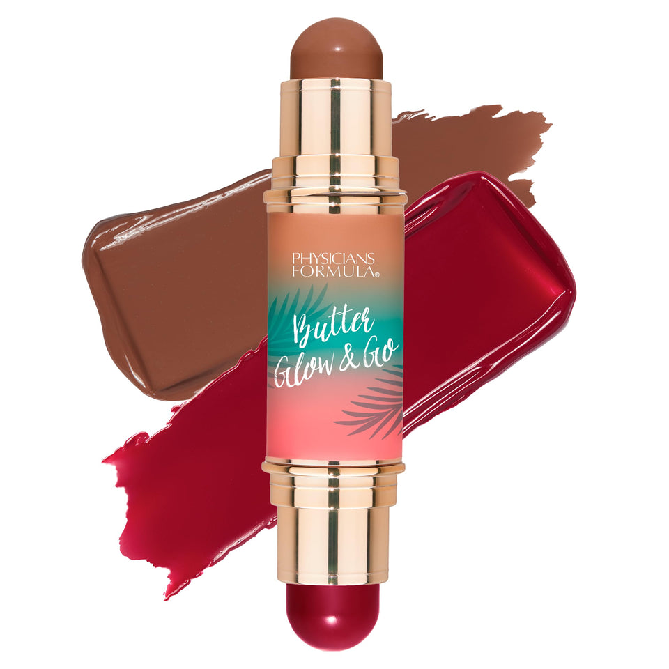 Physicians Formula front packaging showing dual-ended stick and shades for easy travel