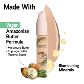 Physicians Formula side label highlighting butter blend and mineral info