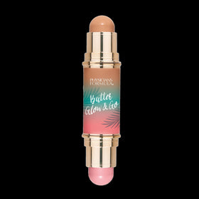 Physicians Formula texture close-up of Beachy Pink creamy stick showing buttery glide and blendability