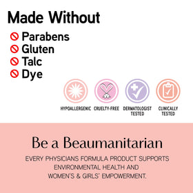 Physicians Formula product label detail highlighting ingredient benefits