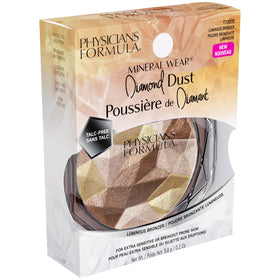 Physicians Formula compact beside coin showing true product size and portability