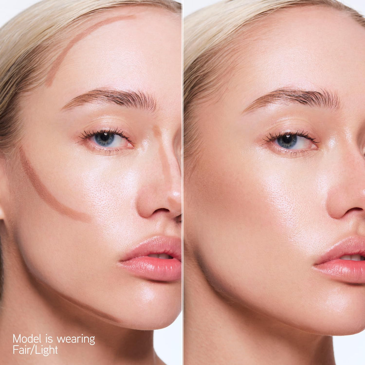 Physicians Formula contour stick in use applying under cheek to create defined sculpted look