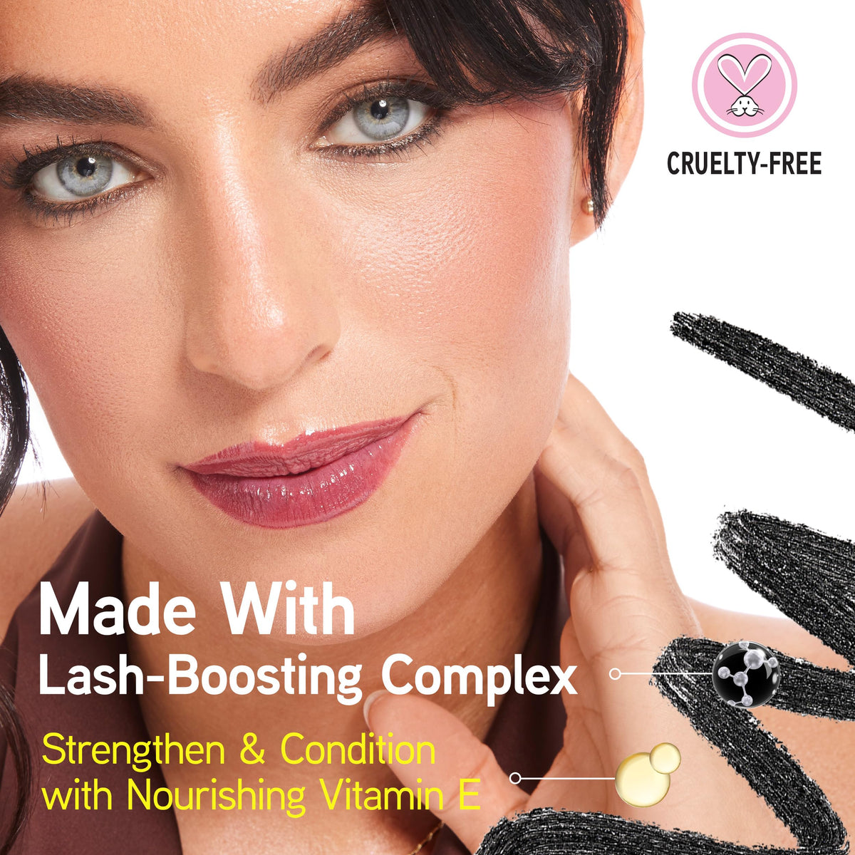 Physicians Formula eyeliner applied along lash line demonstrating smudge-resistant wear
