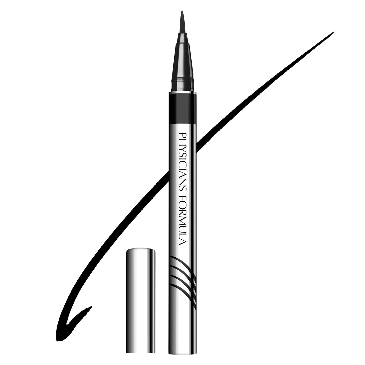Physicians Formula front packaging showing Ultra Black eyeliner and serum benefits