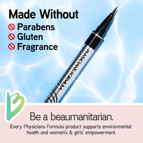 Physicians Formula bold pigment stroke demonstrating intense black payoff
